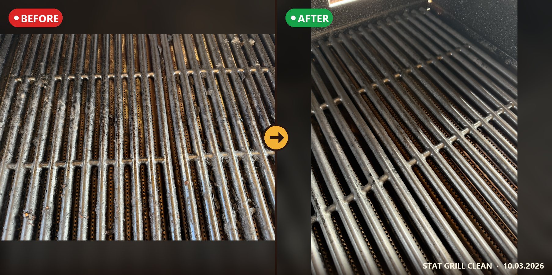 Cooking grates before and after